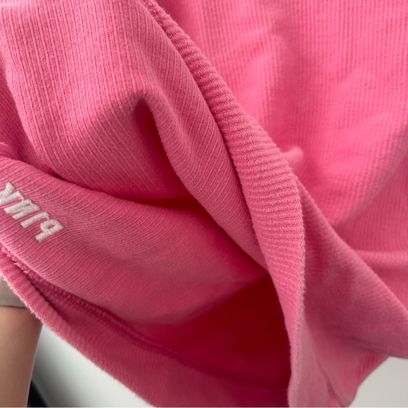 PINK Victoria's Secret Ribbed Bubble Gum Pink Crewneck Sweatshirt - Picture 5 of 12